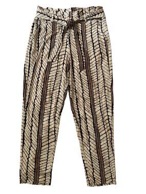 White House Black Market Womens Pants Ponte Knit Animal Size M NWT Vacay